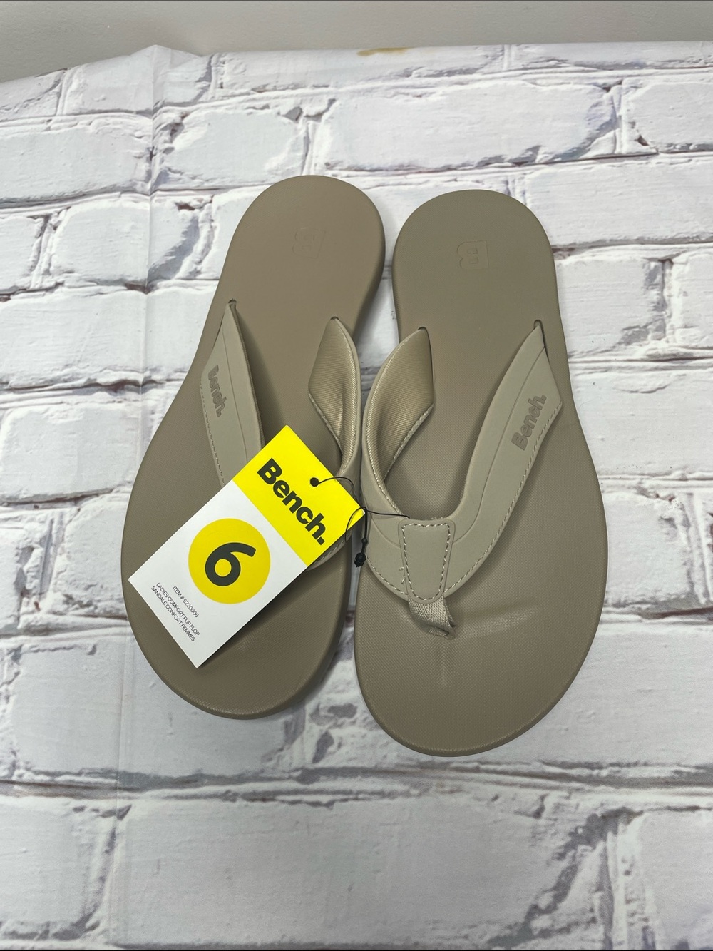 Bench Neutral Beige Thong Flip Flops